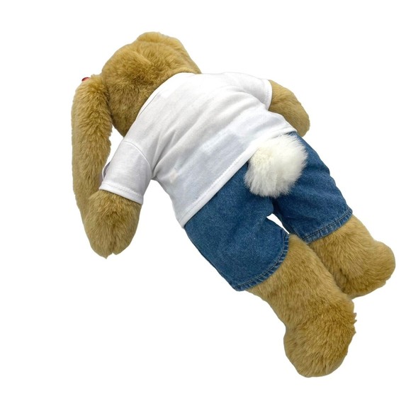 Build a Bear Pawlette Bunny Rabbit 16" Plush Stuffed Animal Easter Pride Shirt - Picture 6 of 9